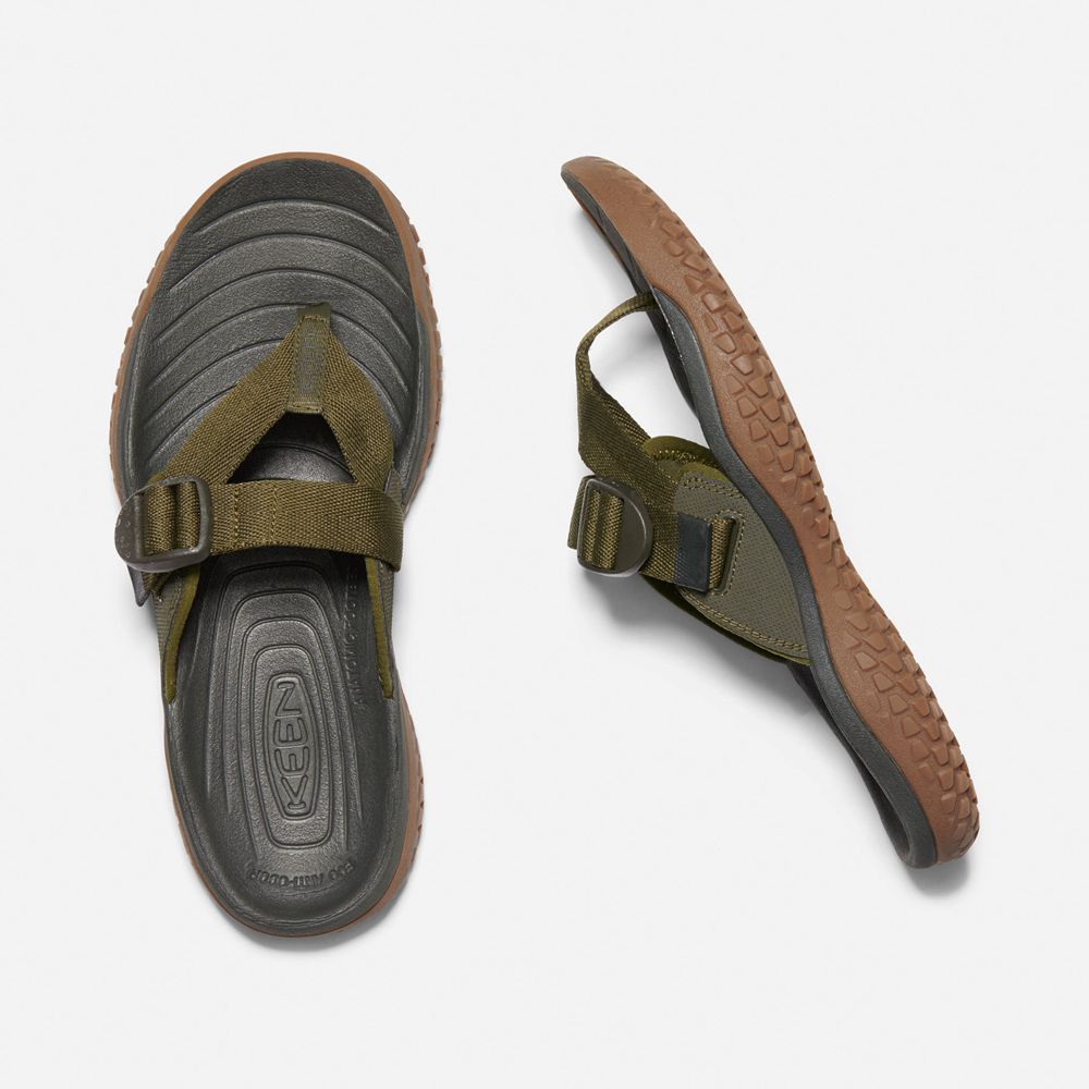 Keen Parmak Arası Terlik Erkek Koyu Zeytin Yeşili - Solr Toe Post Sandal - Türkiye OCLT01698